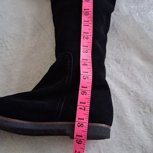 Sam Edelman Women's Size 7.5 Black Suede Orlando Faux Fur Knee High Boots - Picture 10 of 14
